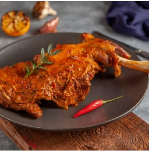 Lamb shoulder in the oven