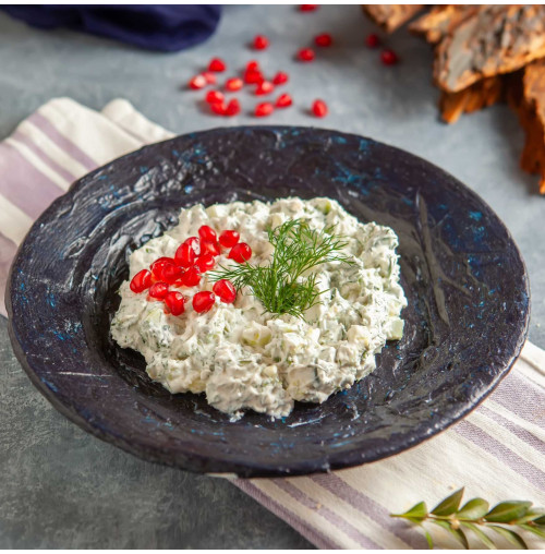 Strained matzoon (yogurt) salad
